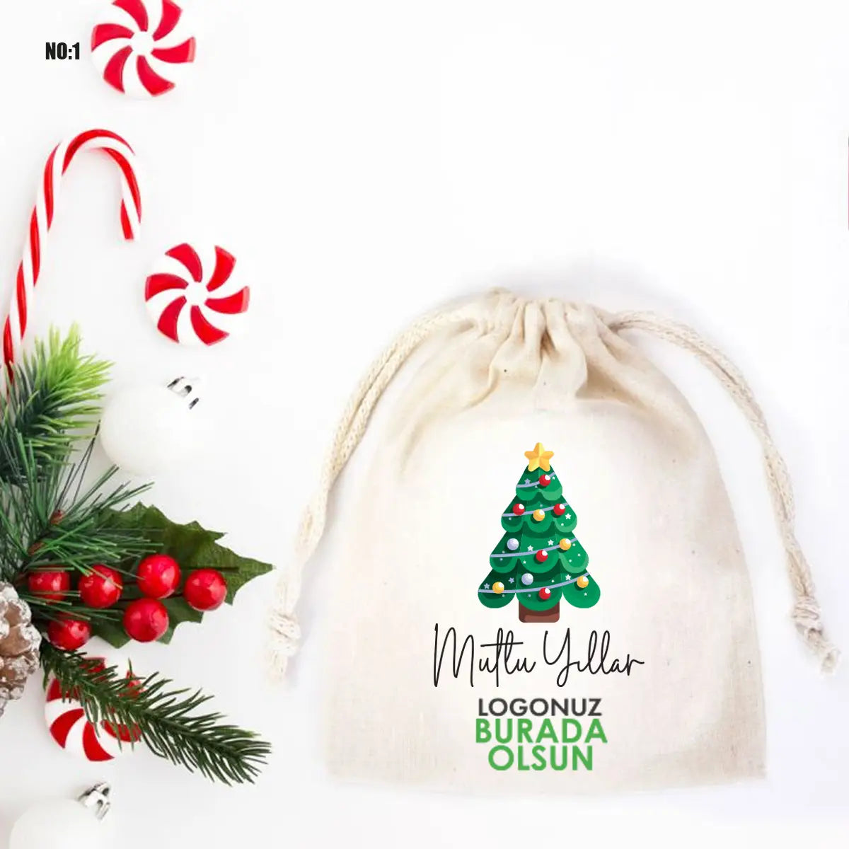kese-yilbasi-baskili Yılbaşı Kesesi 10x13cm (Özelleştirilebilir) - Görsel 1