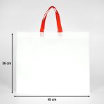 Tela Çanta Ultrasonik - Kırmızı Kulplu - Taban Körüklü 45x36x10cm - Görsel 2