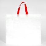 Tela Çanta Ultrasonik - Kırmızı Kulplu - Taban Körüklü 45x36x10cm