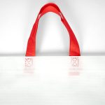 Tela Çanta Ultrasonik - Kırmızı Kulplu - 35x40cm (Körüksüz) - Görsel 5