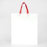 Tela Çanta Ultrasonik - Kırmızı Kulplu - 35x40cm (Körüksüz)