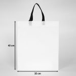 Tela Çanta Ultrasonik - Siyah Kulplu - 35x40cm (Körüksüz) - Görsel 2