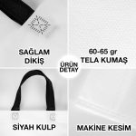 Tela Çanta Ultrasonik - Siyah Kulplu - 35x40cm (Özelleştirilebilir) 1000 Adet Tek Renk Baskı - Görsel 6