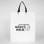 Tela Çanta Ultrasonik - Siyah Kulplu - 35x40cm (Özelleştirilebilir) 1000 Adet Tek Renk Baskı - Görsel 5