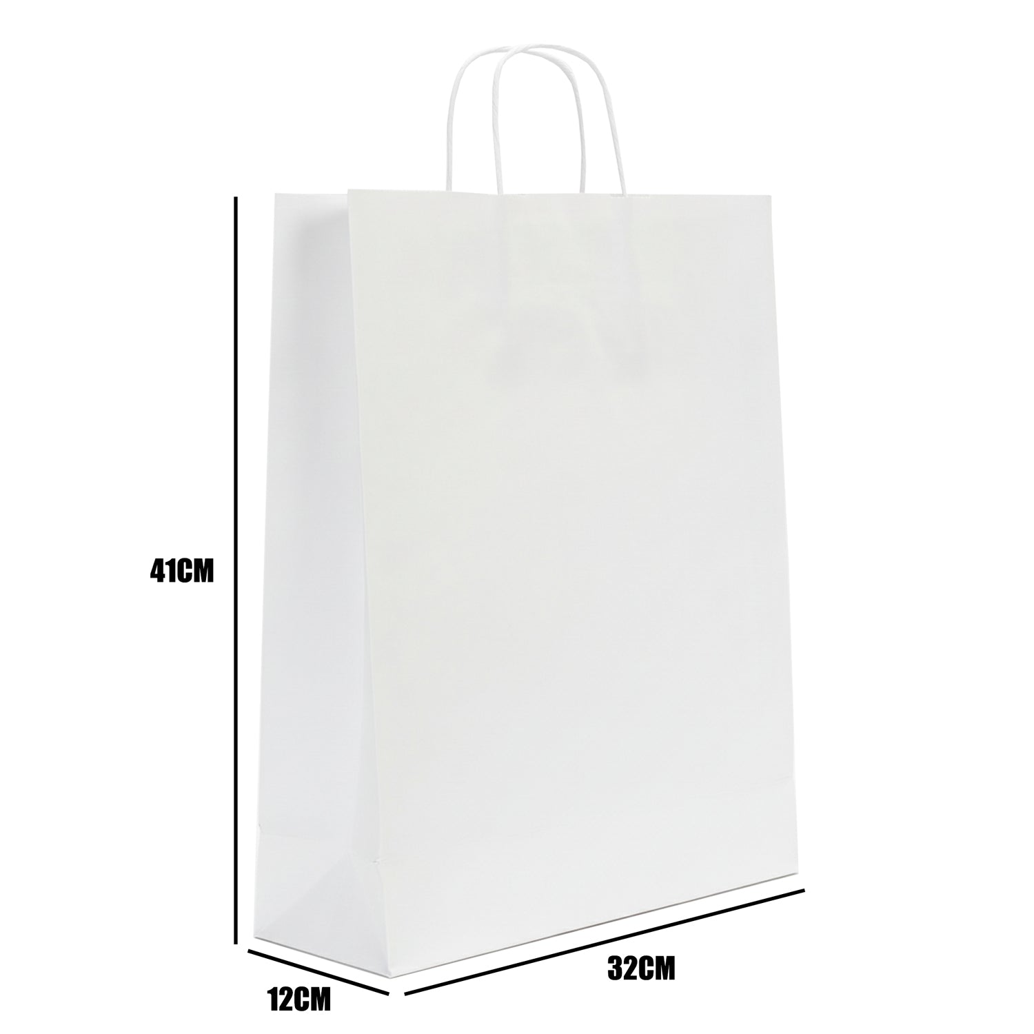 kraft-canta-32x40x12cm-6 Burgu Saplı Beyaz Kraft Kağıt Çanta - Görsel 1