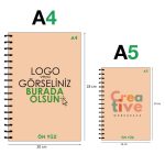 Kraft Metal Spiralli Defter - Görsel 3