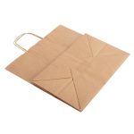 Kraft Kağıt Çanta - Burgu Saplı 27x20x31 cm-Tek renk Baskılı (Özelleştirilebilir) - Görsel 8