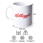 Kupa Bardak Baskı - Firmalara Özel Logo Baskılı Toptan Porselen Kupa Bardak - Beyaz - Görsel 3