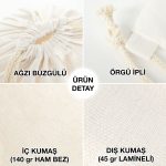 Süblimasyon Büzgülü Sırt Çantası - Lamineli 35x40 cm - Görsel 3