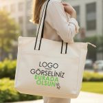 LUX Kanvas Çanta Fermuarlı- 40x35x10cm (Özelleştirilebilir)