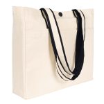 LUX Kanvas Çanta - Ön Cepli, Çıtçıtlı 40x35x10cm