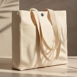 LUX Kanvas Çanta Ham Kulp - Ön Cepli, Çıtçıtlı 40x35x10cm