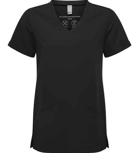 Likralı İki Cep Kadın Hemşire Ve Doktor Forması Scrubs Hastane Üniforması Üst