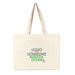 Tam Körüklü Kanvas Çanta - Cepli - 45x35x10 cm (Özelleştirilebilir) - Görsel 3