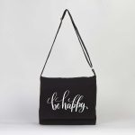 Siyah Kanvas Postacı Çantası (Özelleştirilebilir) - Görsel 6