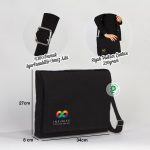 Siyah Kanvas Postacı Çantası (Özelleştirilebilir) - Görsel 2