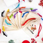 Mutlu Yıllar Baskılı Yılbaşı Bez Kese - Renkli İp (Özelleştirilebilir) - Görsel 3