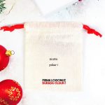 Mutlu Yıllar Minimalist Baskılı Bez Kese - Renkli İp (Özelleştirilebilir) - Görsel 2