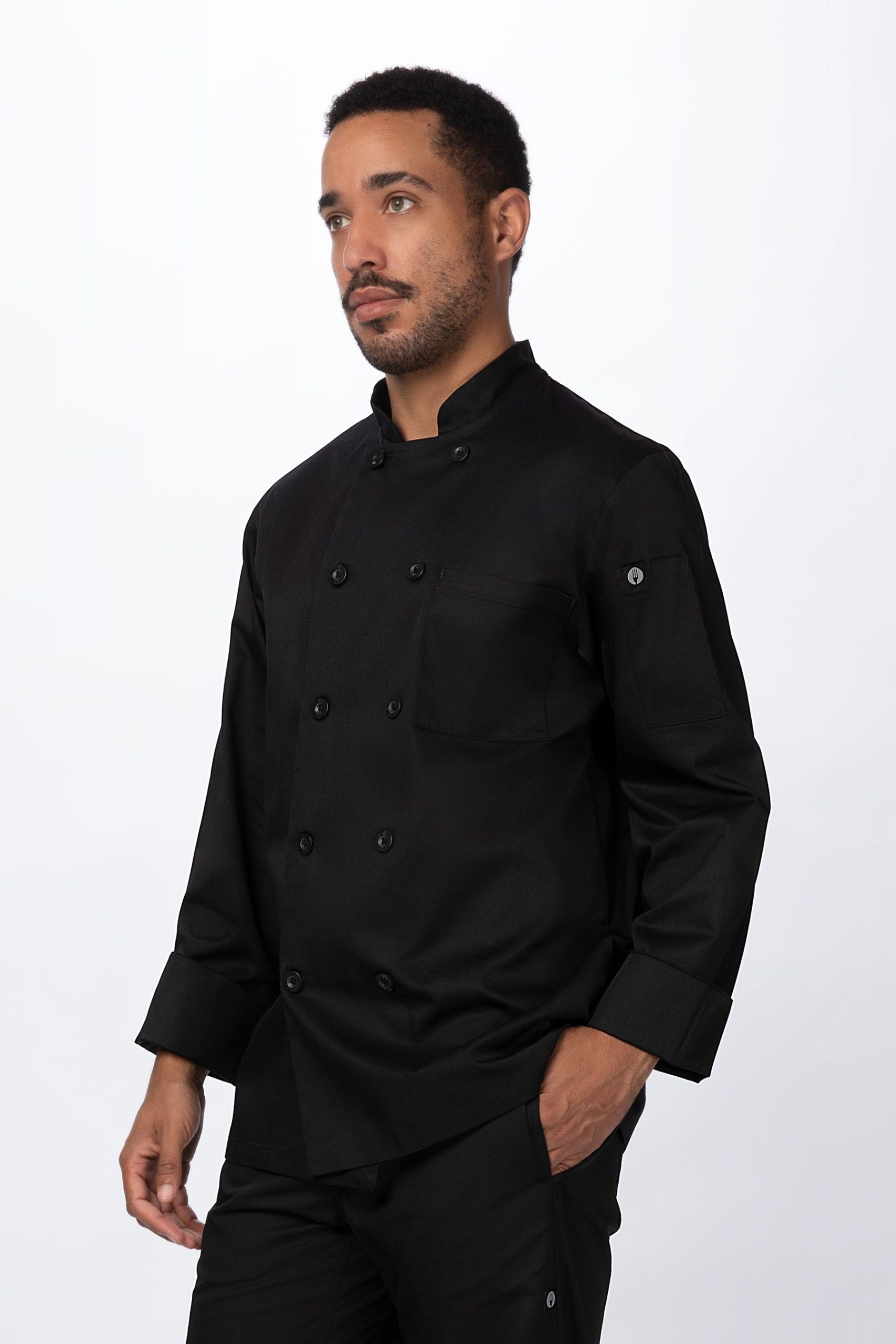 rewccw-blk_sf-1 Sustainable Le Mans Chef Coat - Görsel 1