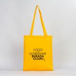 Gabardin Bez Çanta Sarı 35x40 cm (Özelleştirilebilir)