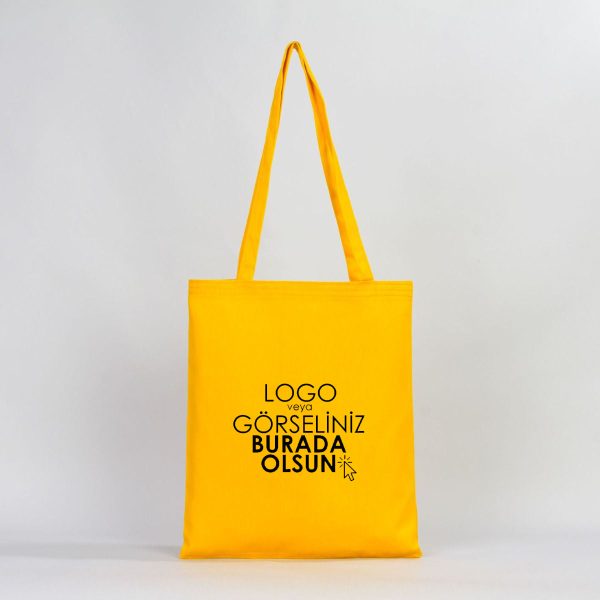 Gabardin Bez Çanta Sarı 35x40 cm (Özelleştirilebilir)