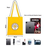 Gabardin Bez Çanta Sarı 35x40 cm (Özelleştirilebilir) - Görsel 5