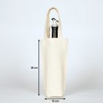 Kanvas Zeytinyağı Şişe Çantası - Termos Bardak Çantası 26x15 cm - Görsel 2