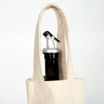 Kanvas Zeytinyağı Şişe Çantası - Termos Bardak Çantası 26x15 cm - Görsel 7