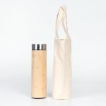 Kanvas Zeytinyağı Şişe Çantası - Termos Bardak Çantası 26x15 cm - Görsel 4