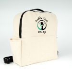 Siyah VIP Kanvas Sırt Çantası - Ön ve Yan Cepli (Özelleştirilebilir) - Görsel 4