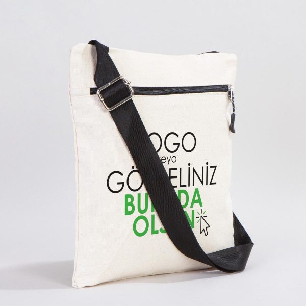 Kanvas Fermuarlı Heybe Çanta (Özelleştirilebilir)