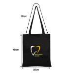 Siyah Gabardin Bez Çanta 35x40 cm (Özelleştirilebilir) - Görsel 6