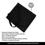 Siyah Gabardin Bez Çanta 35x40 cm (Özelleştirilebilir) - Görsel 9