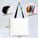 Gabardin Bez Çanta Siyah Kulp 40x35cm - Görsel 2