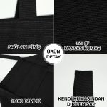 Kanvas Çanta Siyah 35 x 40 cm - Görsel 3