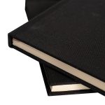 Kurumsal Logo Baskılı Siyah Kanvas Defter - 14x20 cm - Çizgisiz (Özelleştirilebilir) - Görsel 7