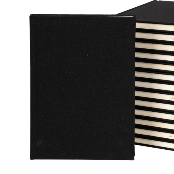 Siyah Kanvas Defter - 14x20 cm Ofis ve Kişisel Kullanım - Çizgisiz