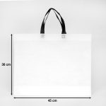 Tela Çanta Ultrasonik - Siyah Kulplu - Taban Körüklü 45x36x10cm - Görsel 4