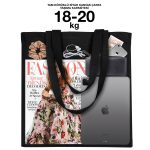 Tam Körüklü Siyah Kanvas Çanta - 35x40x10 cm (Özelleştirilebilir) - Görsel 6