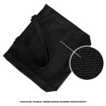 Tam Körüklü Siyah Kanvas Çanta - 35x40x10 cm (Özelleştirilebilir) - Görsel 8