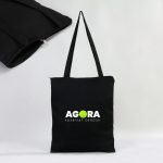 Fermuarlı Siyah Gabardin Bez Çanta 35x40cm (Özelleştirilebilir) - Görsel 5