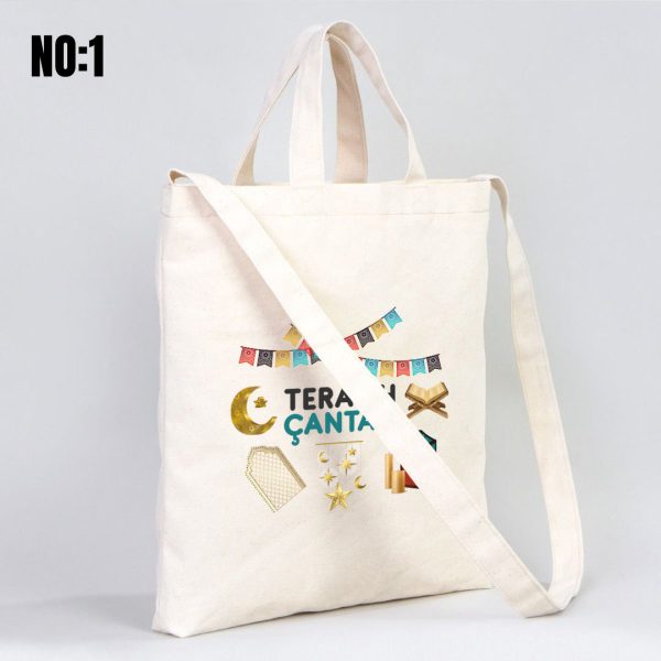 Teravih Çantam - Alt Körüklü Kanvas Çanta (Özelleştirilebilir)