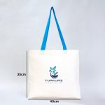 Gabardin Bez Çanta Turkuaz Kulp 40x35cm (Özelleştirilebilir) - Görsel 2