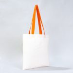 Gabardin Bez Çanta Turuncu Kulp 40x35cm - Görsel 3