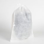 Ultrasonik Beyaz Tela Kese - İp Büzgülü - 42x32cm - Ayakkabı Ve Çamaşır Torbası - 100'li Paket - Görsel 6