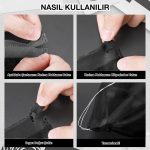 Ultrasonik Tela Kese, Saklama ve Düzenleme Çantası, Çamaşır Düzenleyici - Siyah - 32x38cm - Görsel 3