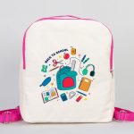 Fuşya VIP Kanvas Sırt Çantası (Özelleştirilebilir) - Görsel 5