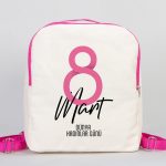 Fuşya VIP Kanvas Sırt Çantası (Özelleştirilebilir) - Görsel 7