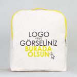 Sarı VIP Kanvas Sırt Çantası (Özelleştirilebilir)