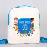 Turkuaz VIP Kanvas Sırt Çantası (Özelleştirilebilir) - Görsel 6